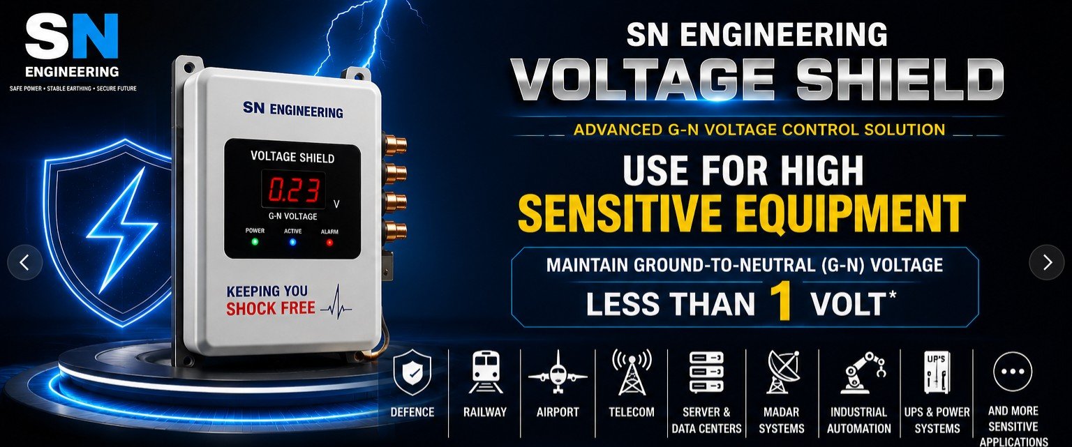 SN Engineering Voltage Shield for sensitive equipment including Defence, Railway, Airport, Telecom, Servers, Data Centers, Radar, Industrial Automation and UPS applications